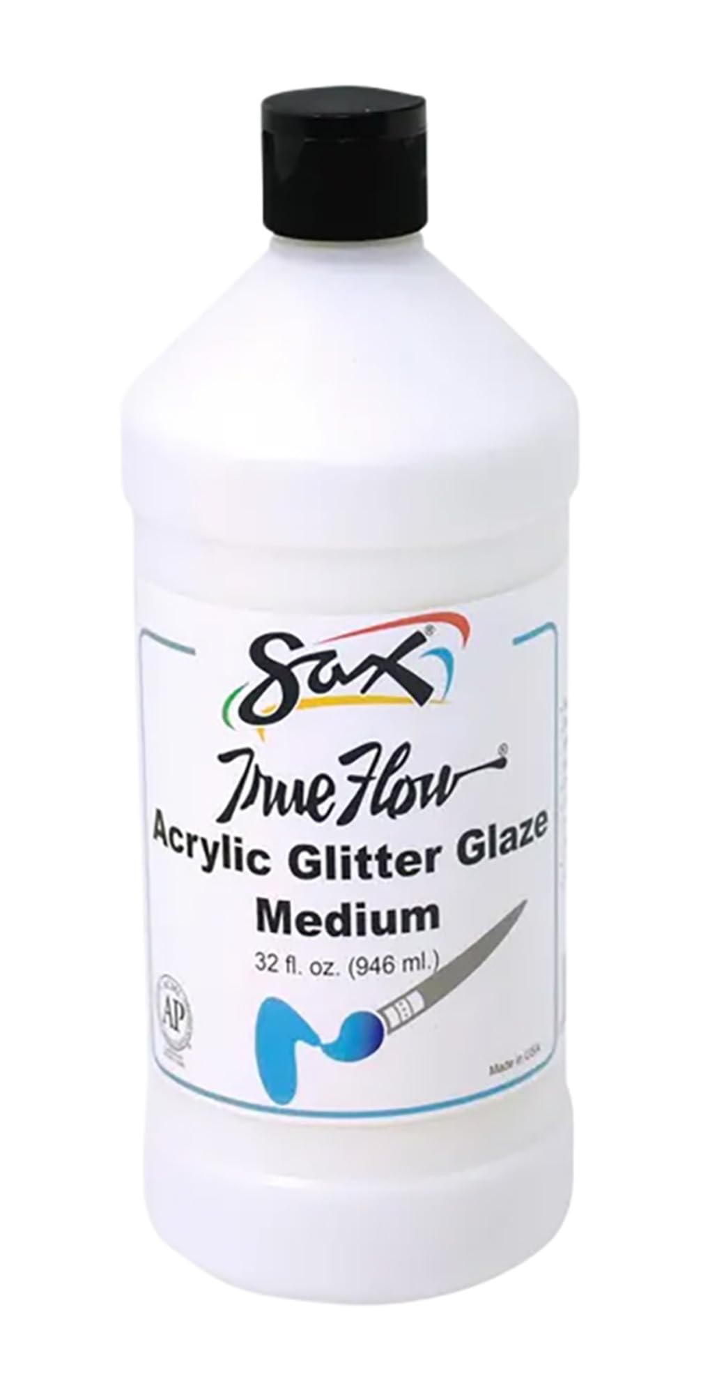 Casafoyer Sax Acrylic Glitter Glaze Medium Preparation, 1 Quart | (2 Units)