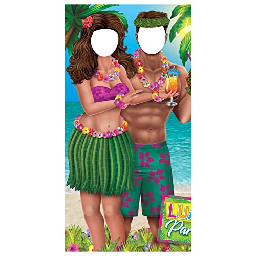 Casafoyer Luau Couple Photo Prop Stand-Up - (Pack Of 2)