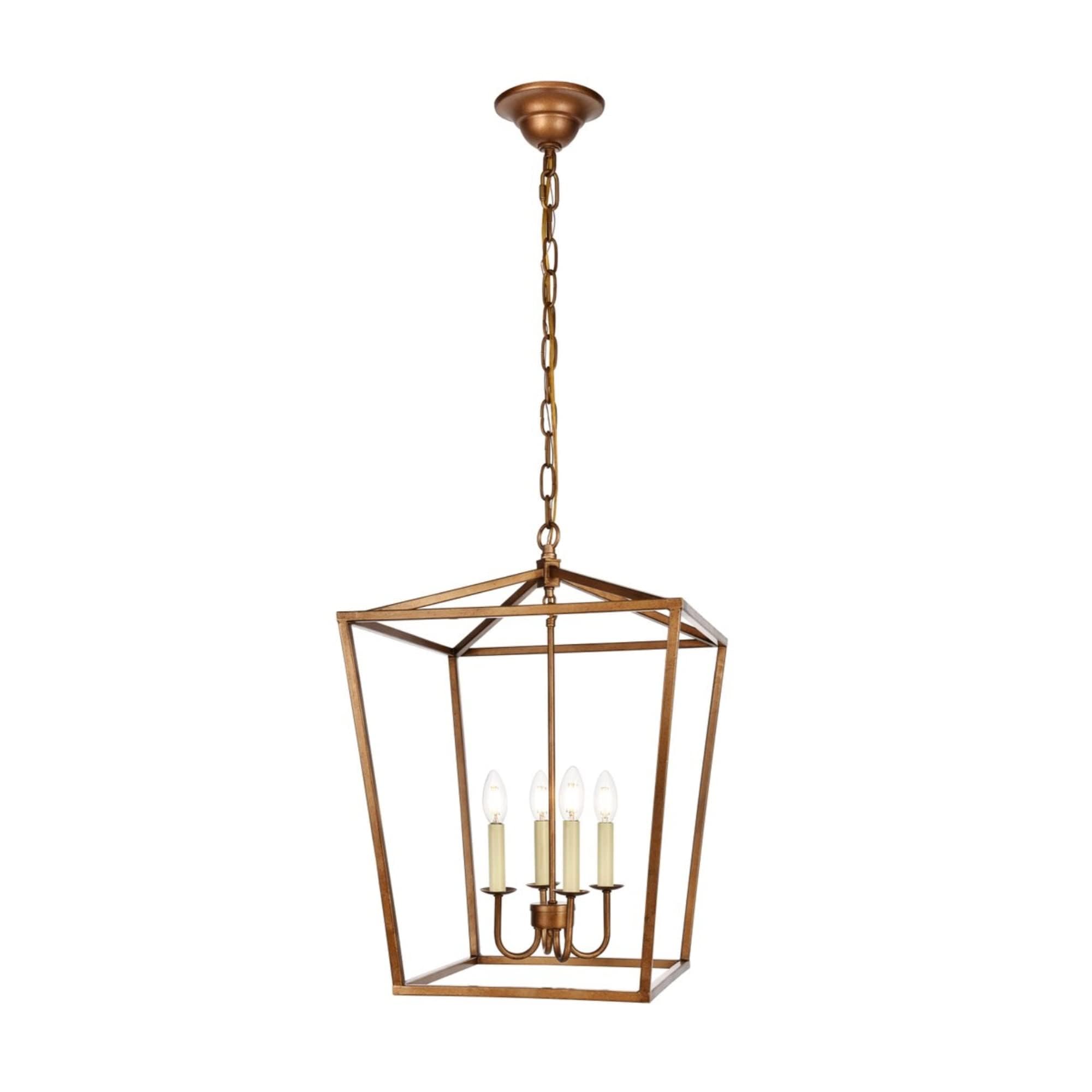 Amelia Collection Pendant D17in H20in Lt:6 Gold Finish