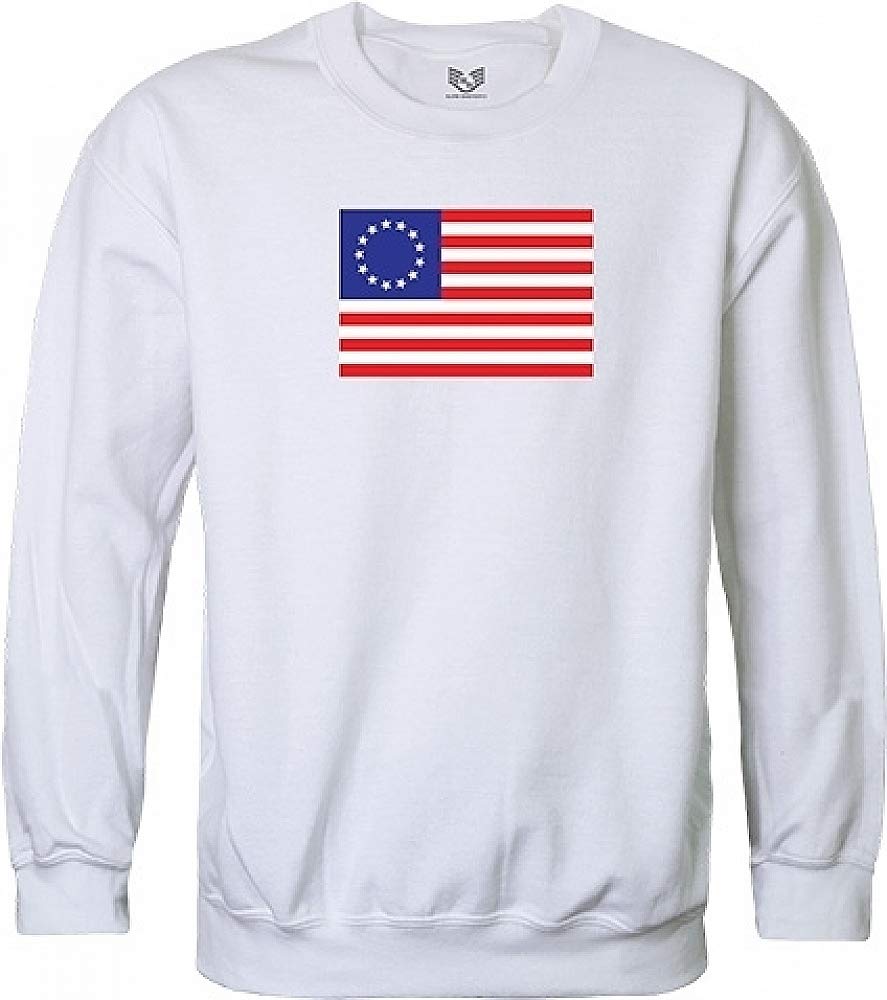 Graphic Crewneck, Betsy Ross 2, White, L