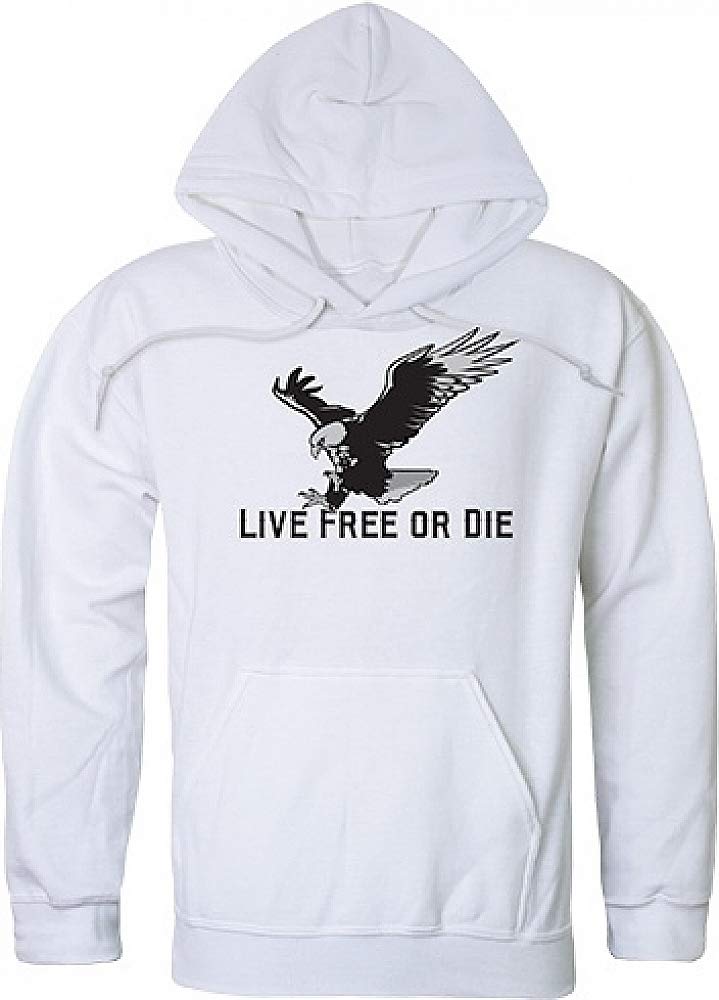Graphic Pullover, Live Free, White, L