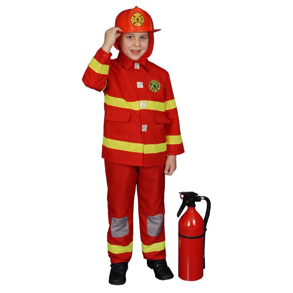 Boy Fire Fighter - Red - Size Toddler T2