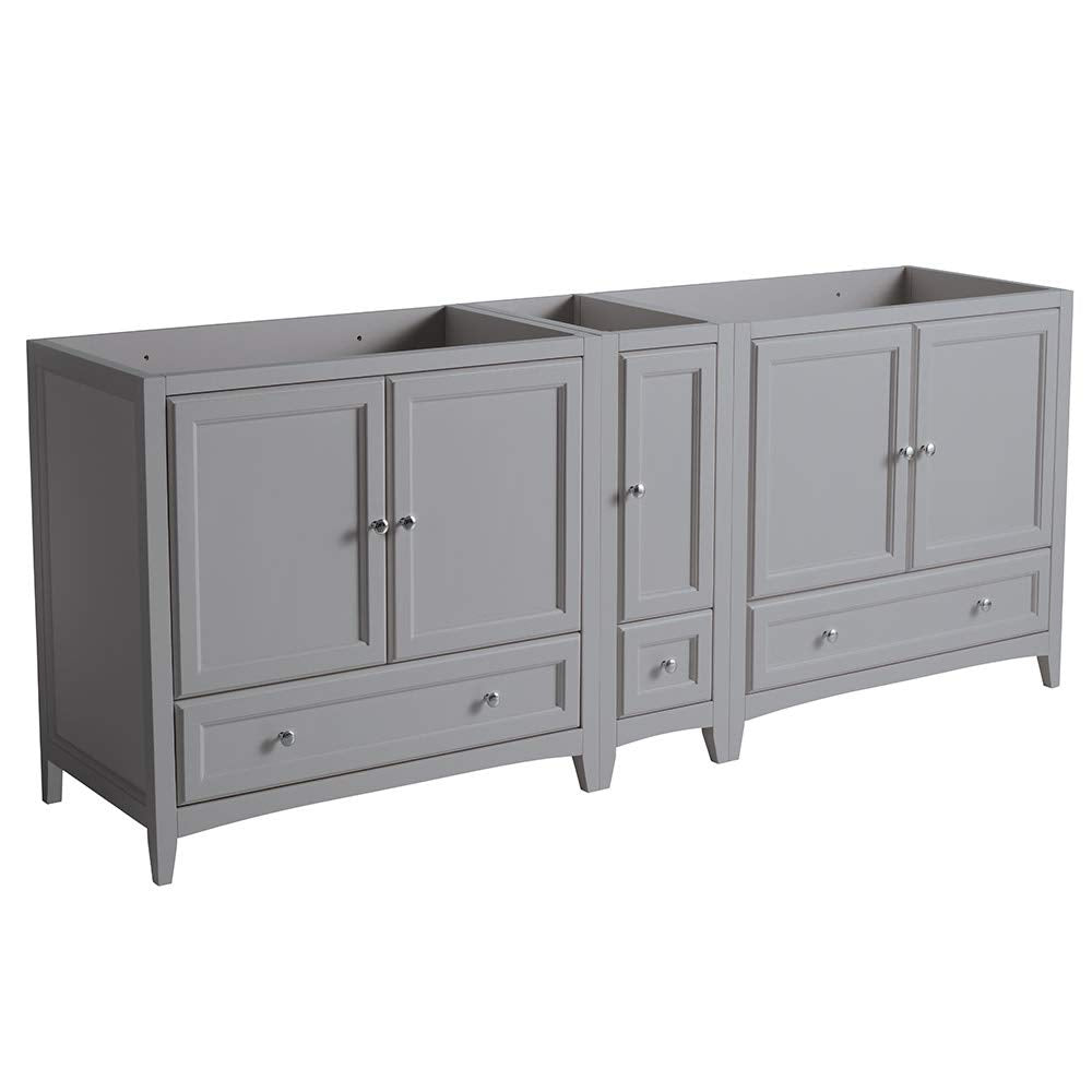 Fresca Oxford 83 Gray Traditional Double Sink Bathroom Cabinets - Cabinet Only (Sink Not Included)