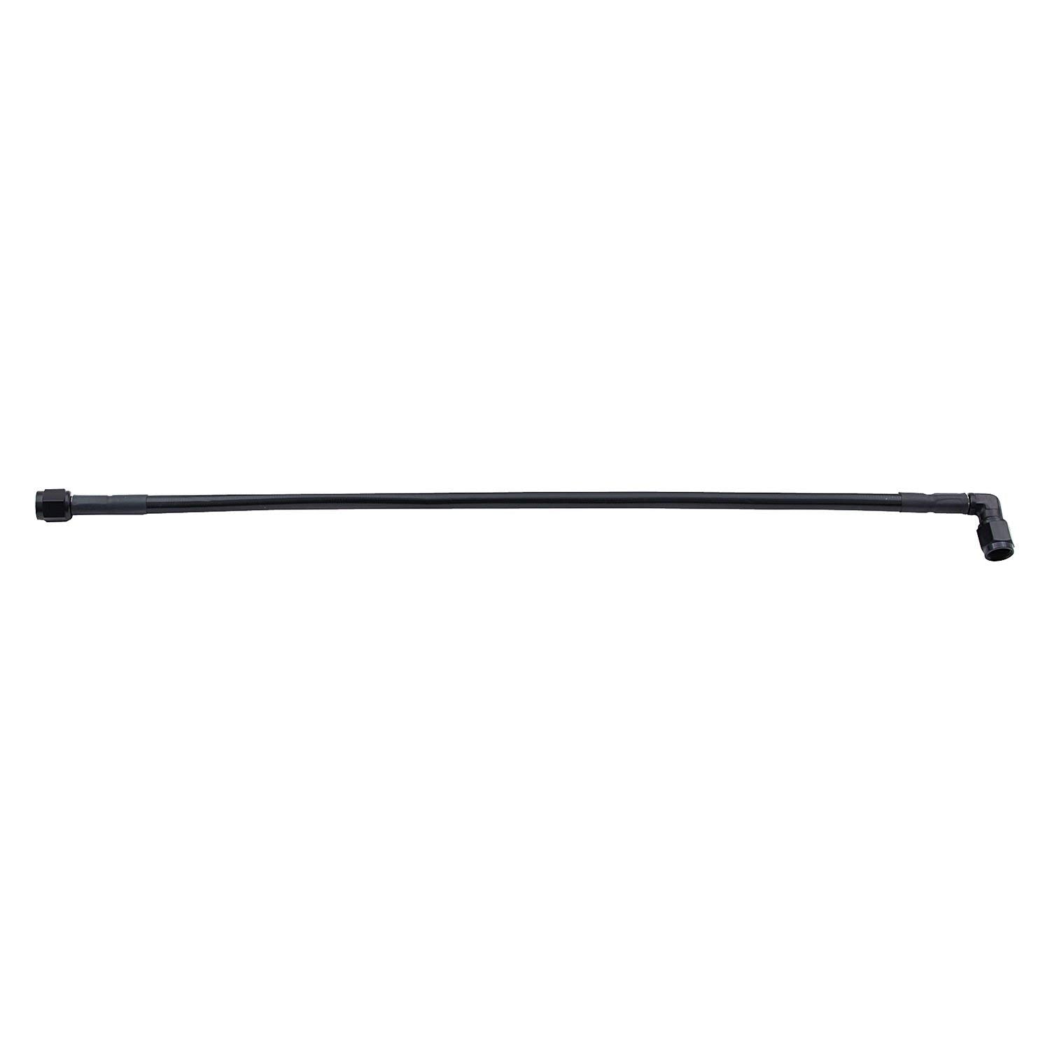 Coated Braided Line 12in #3 Hose -3 90 Deg/-3 Str
