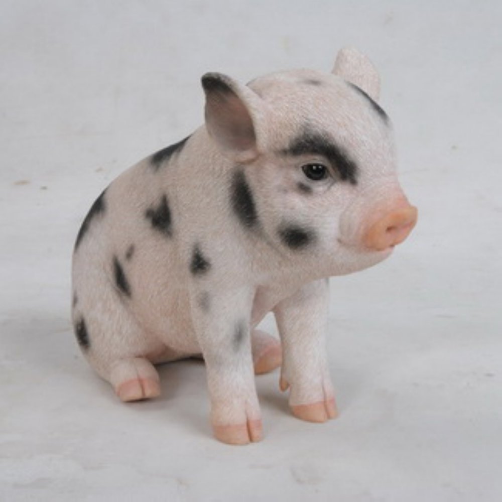 Hi-Line Gift Ltd 87770-A Sitting Baby Pig W/Black Spots