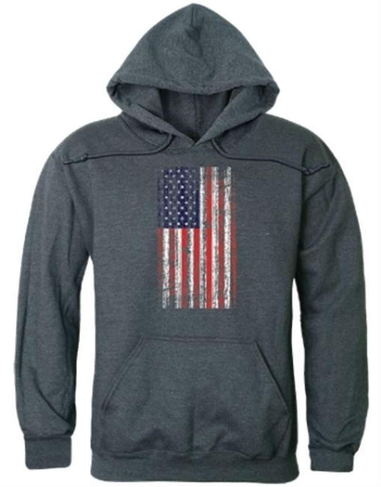 Graphic Pullover,Distressed Flag, HCH, S