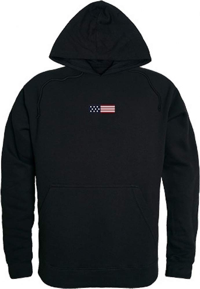 Graphic Pullover, US Flag 1, Black, L