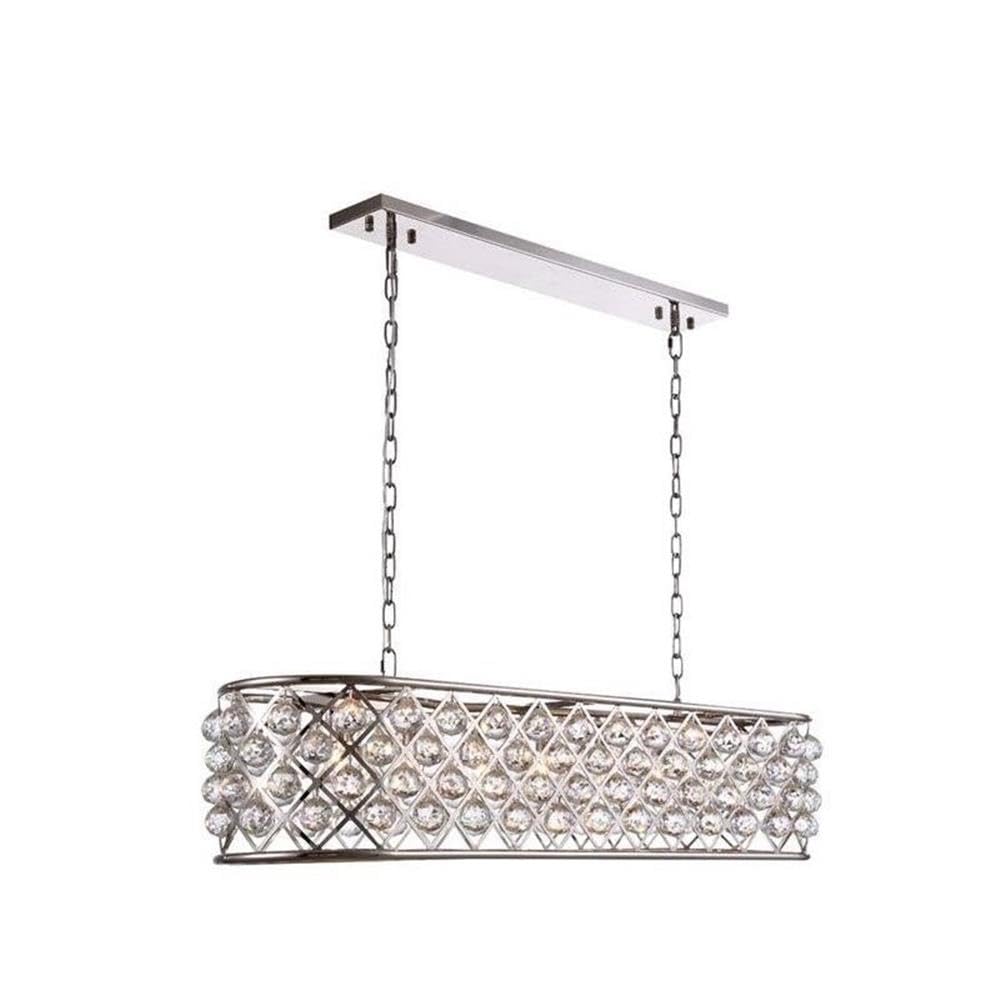 Madison 7 light polished Nickel Chandelier Clear Royal Cut Crystal