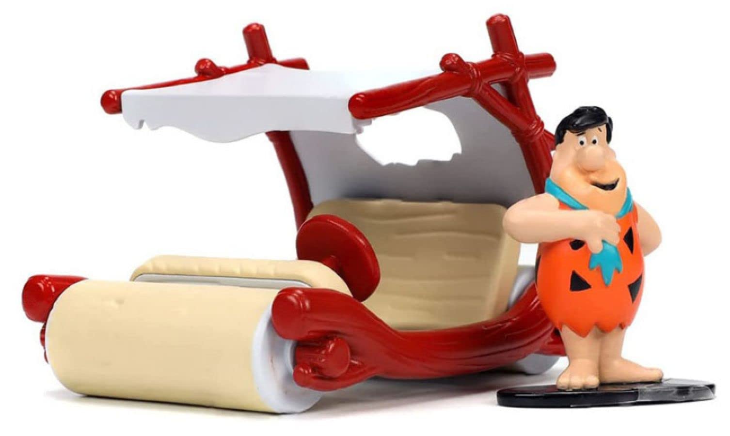 Flintmobile with Fred Flintstone Diecast Figurine The Flintstones ?Hollywood Rides? Series 1/32 Diecast Model Car by Jada