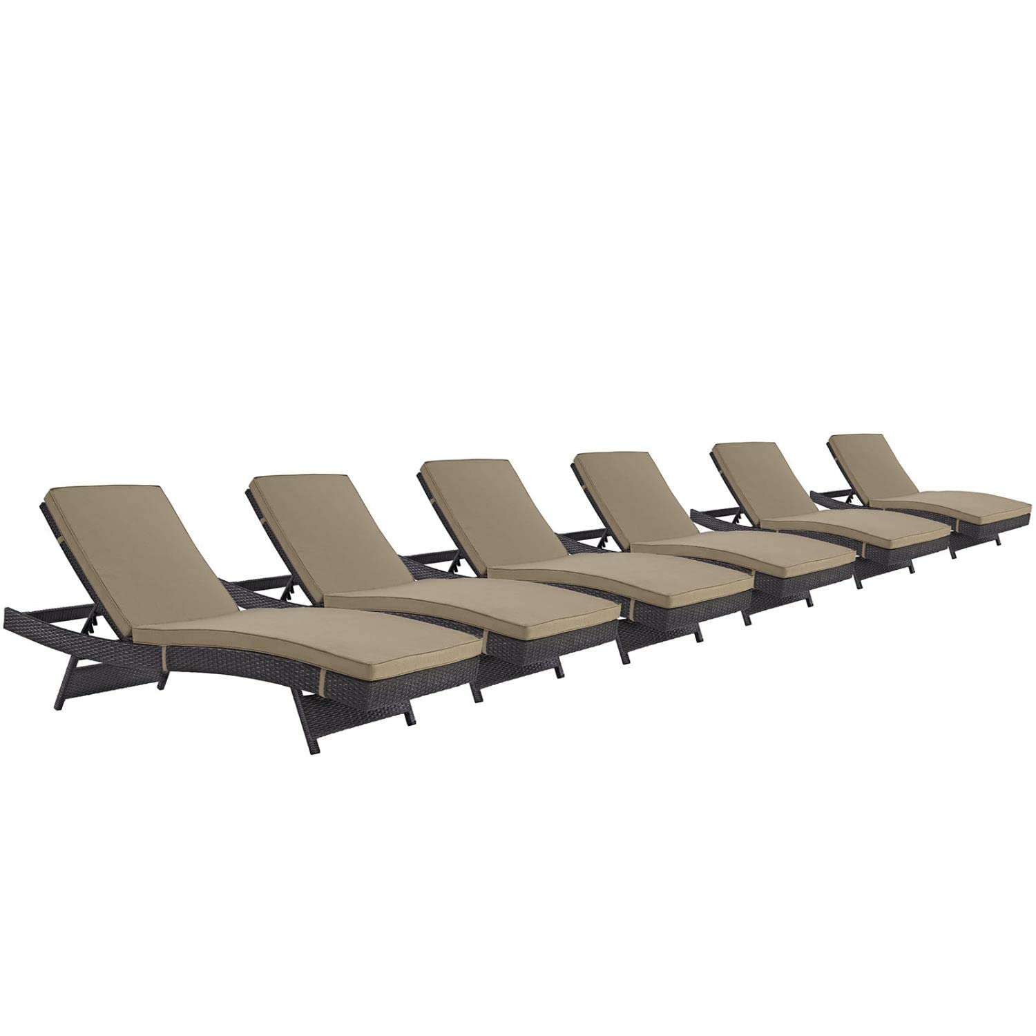 Yardlio Convene Outdoor Sectional Series | Weather-Resistant Chaise Lounge Chair Set