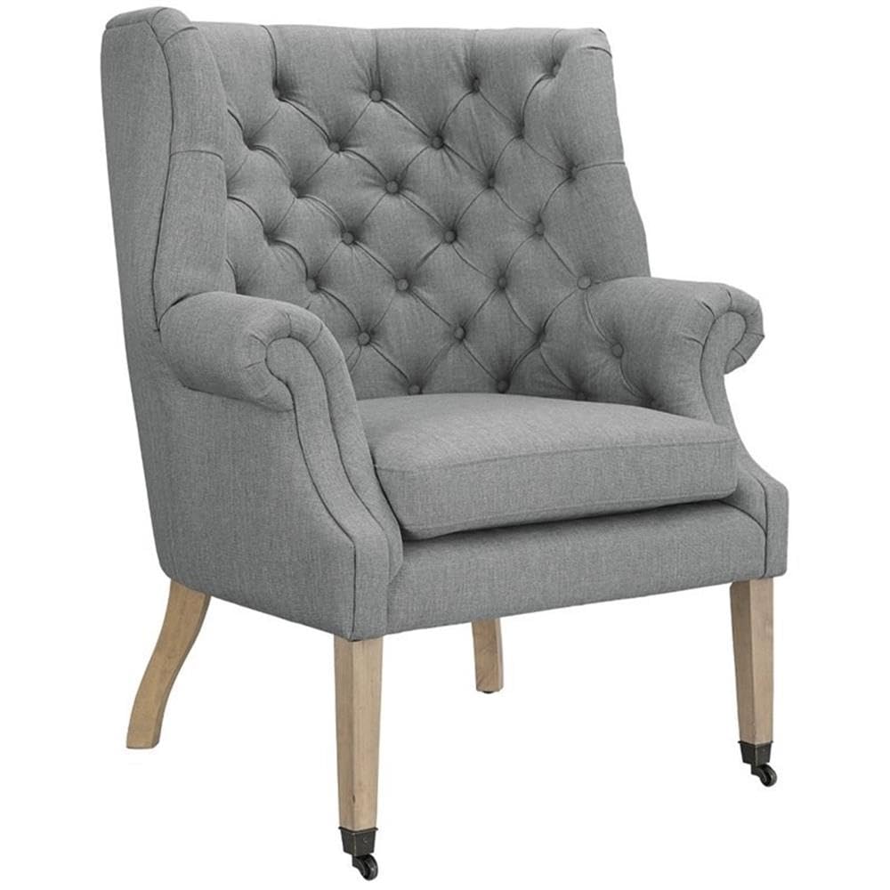 Chart Upholstered Fabric Lounge Chair - Light Gray