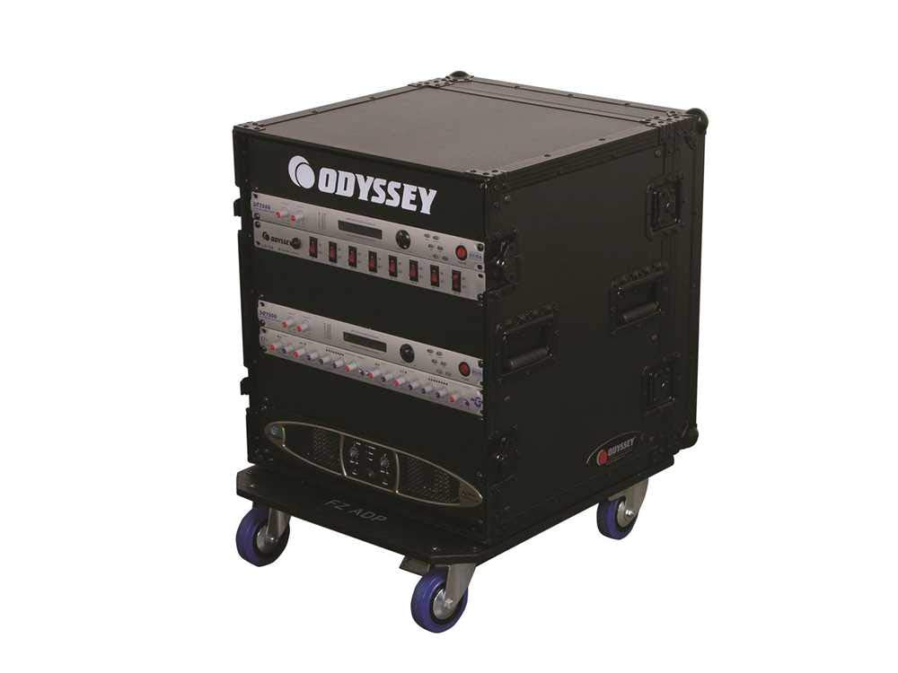 BLACK LABEL 12 SPACE AMP RACK WITH WHEELS