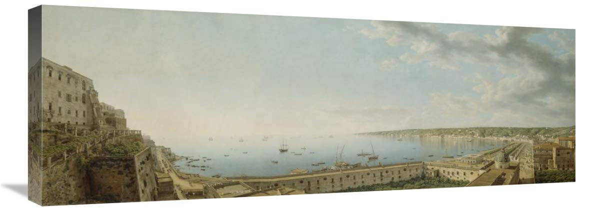 A View of the Bay of Naples, Looking Southwest from the Pizzofalcone towards Capo di Posilippo-Canvas Art-36x12.96”