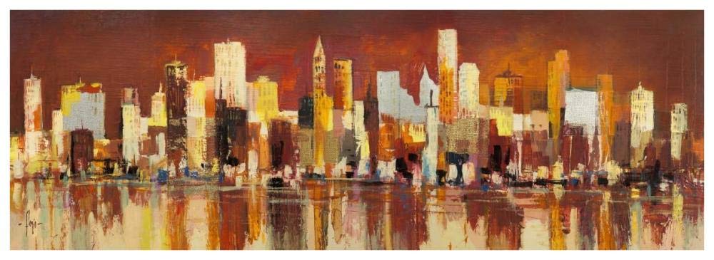 Manhattan al tramonto-Paper Art-74x26”