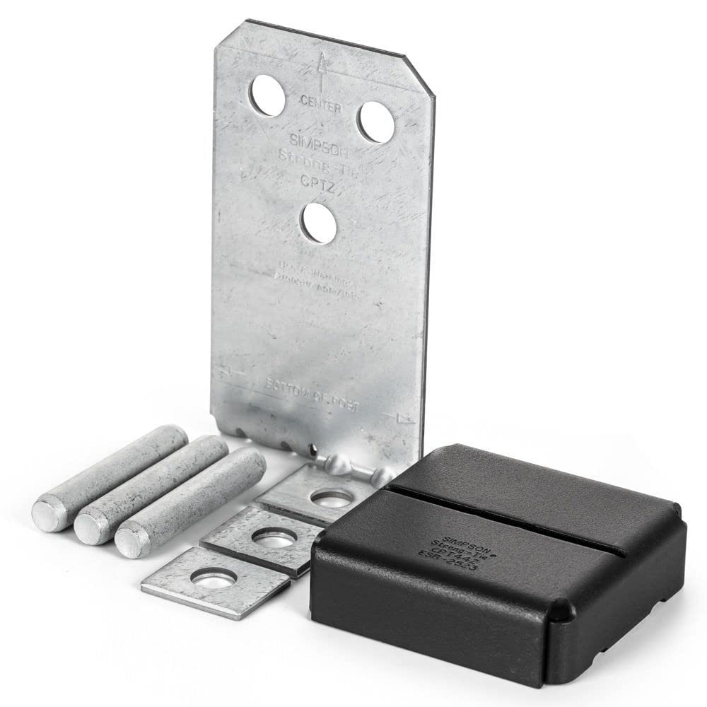 Simpson Strong Tie Dsv536 4X4 Blk Zmax Post Base, 4 X 4