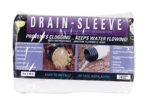 Drain Sleeve Filter Fabric Sock 4  X 10 L  Perforated