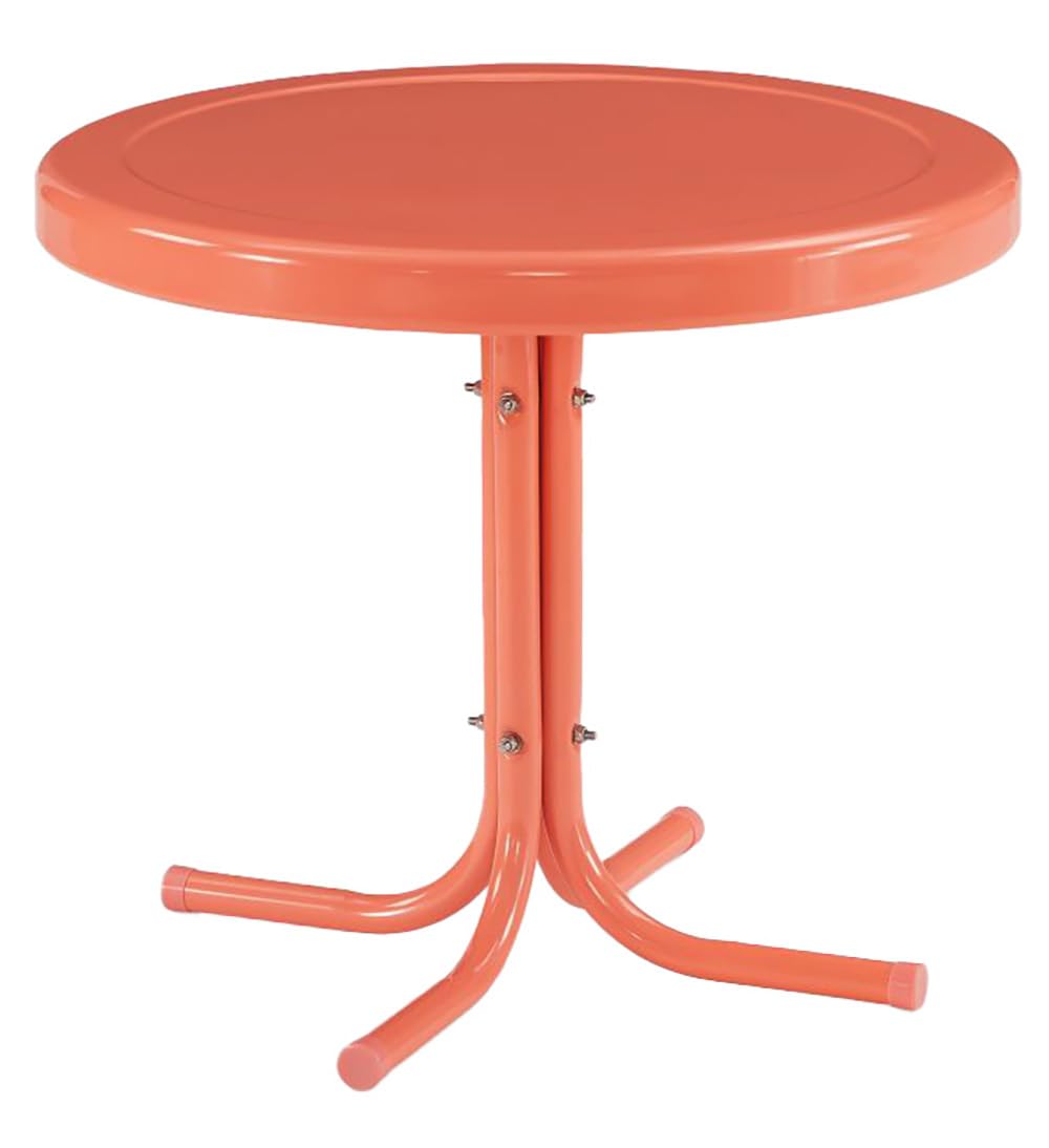 Griffith Retro Outdoor Side Table Coral Gloss