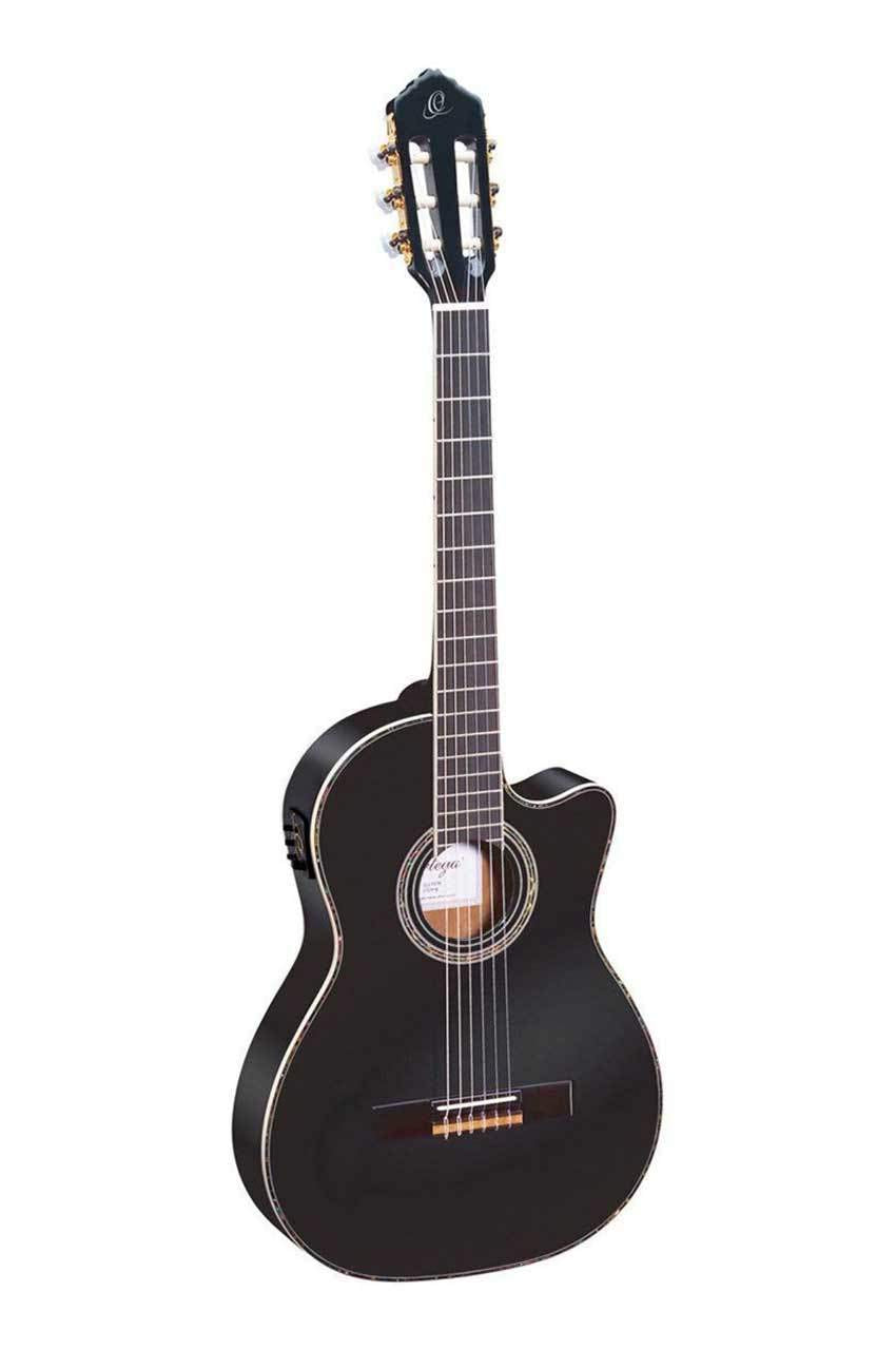 Family Series Pro Solid Top Thinline Acoustic-Electric Nylon Classical Guitar with Bag