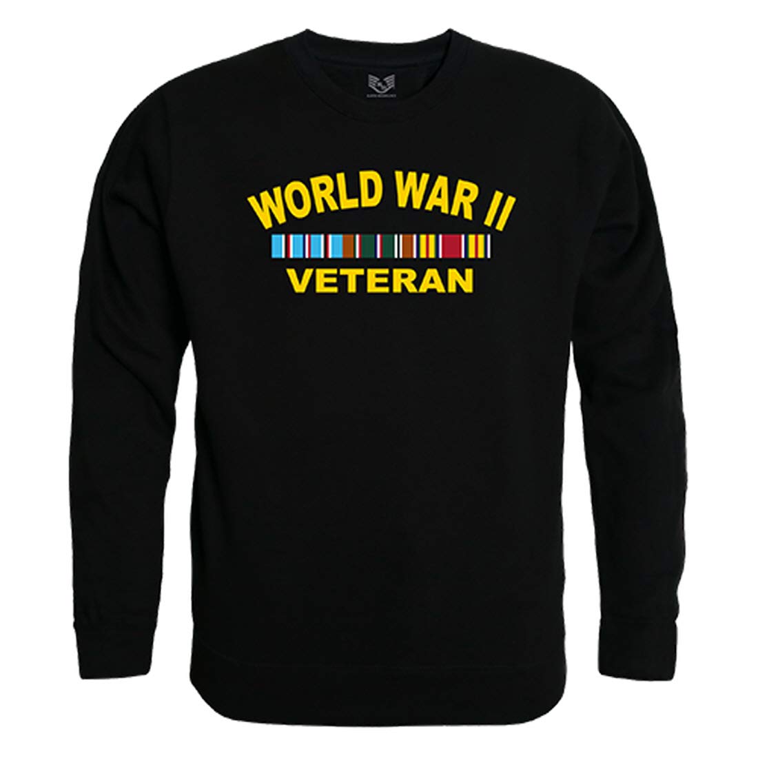 Graphic Crewneck, WW II Vet, Black, M