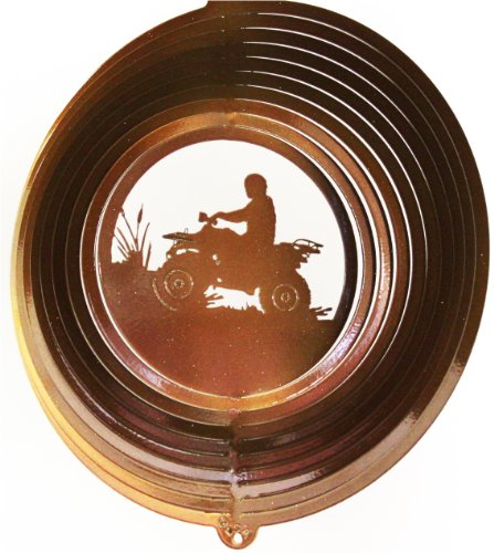 Stainless Steel Wind Spinner, 12 Four Wheeler, Copper Starlight