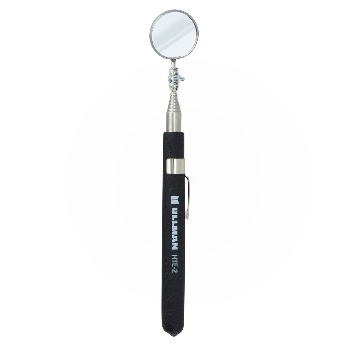 Ullman Hte-2 Glass High-Tech Telescoping Inspection Mirror, 1-1/4 Diameter, 6-1/2 To 35 Extended Handle Length, Clear