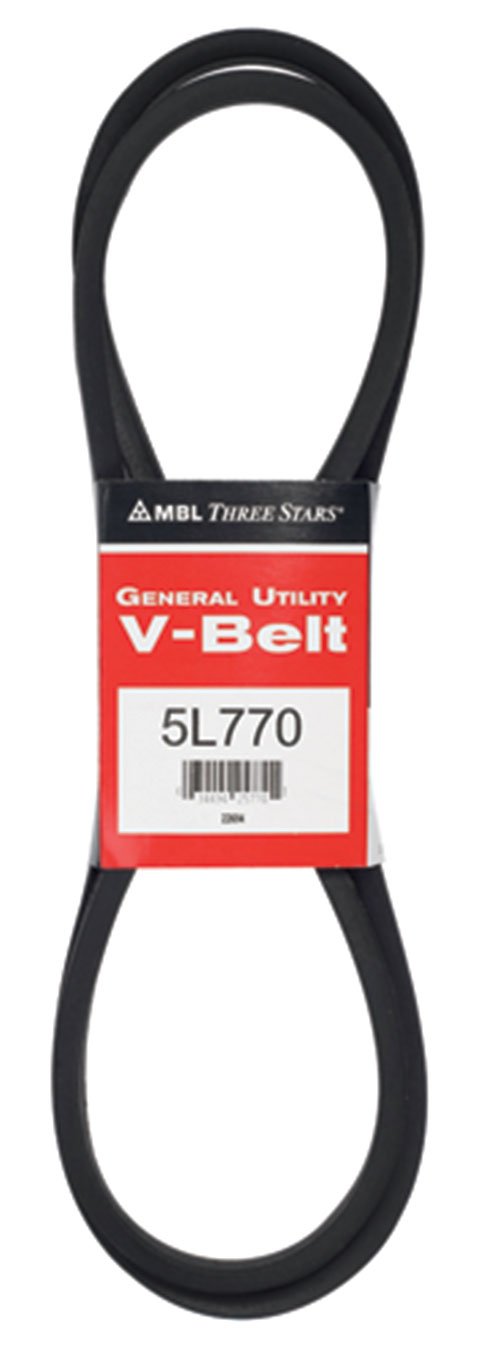 Mbl 5L770 (3770) Fractional Horsepower V-Belt, 5L Section, 2132 Width, 38 Height, 77 Length, Rubber