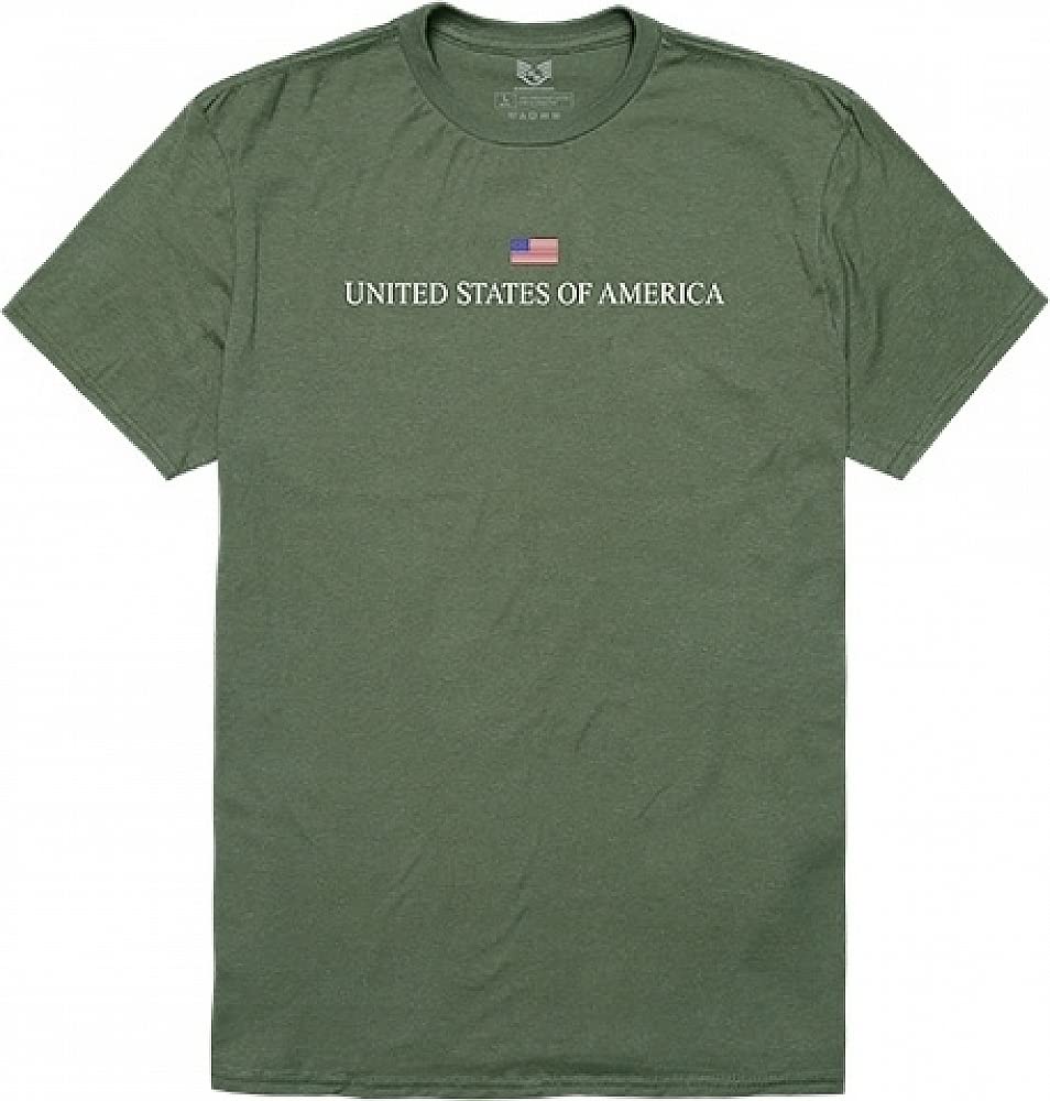 Relaxed Graphic Tee, USA, Olive, XL
