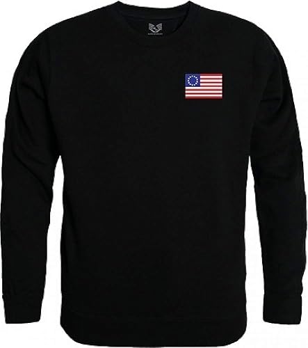 Graphic Crewneck, Betsy Ross 1, Black, XL