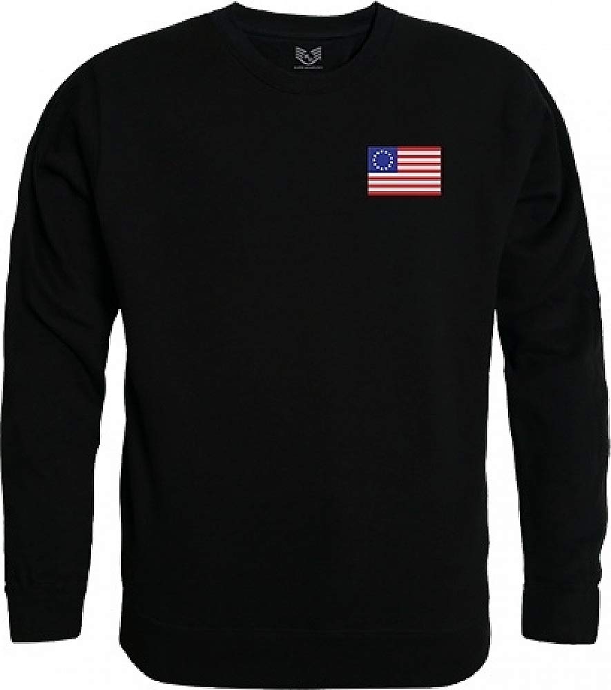Graphic Crewneck, Betsy Ross 1, Black, L