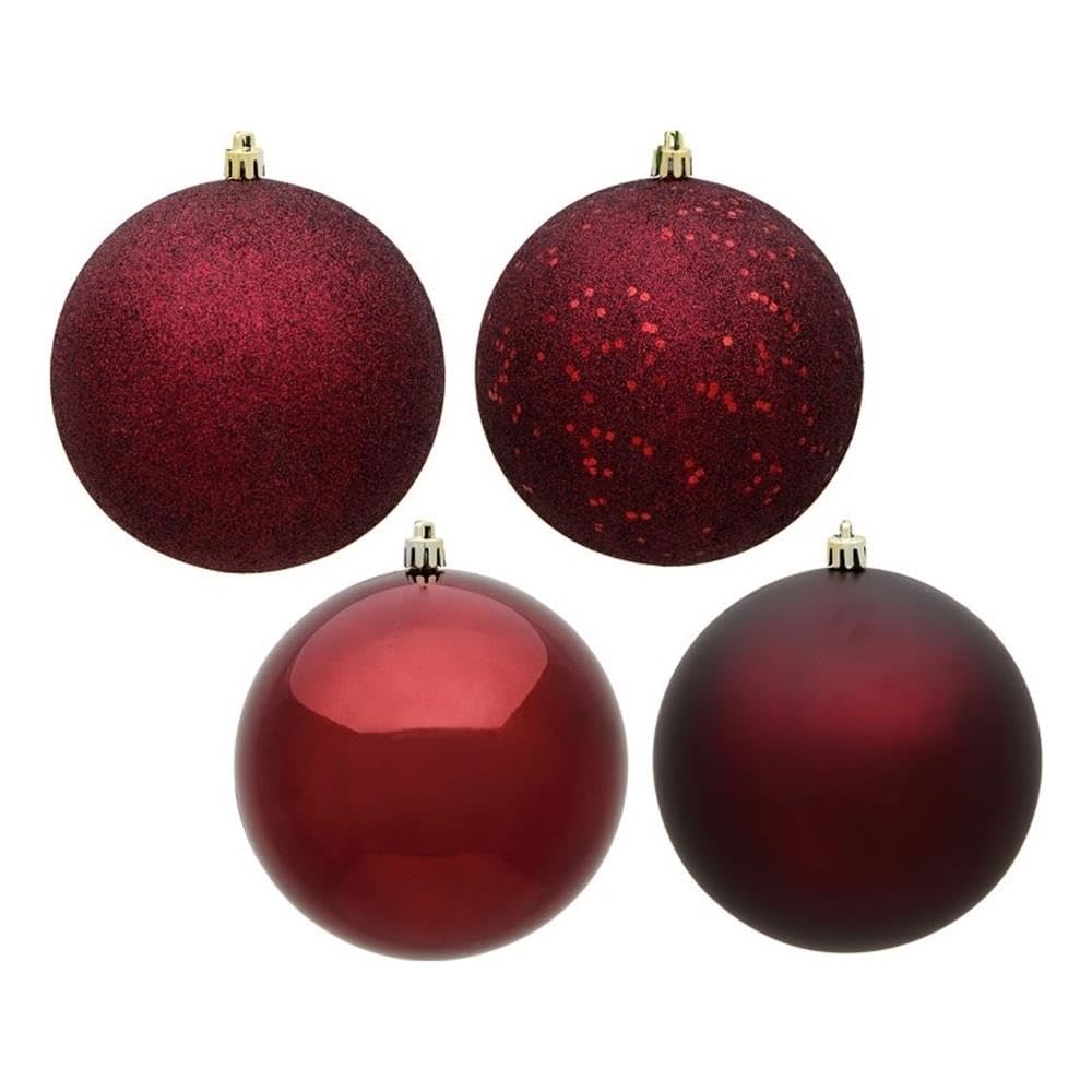 Casafoyer  2.4” Burgundy Ball 4 Finish Asst 24/Bx - N590665 - (Pack Of 2)