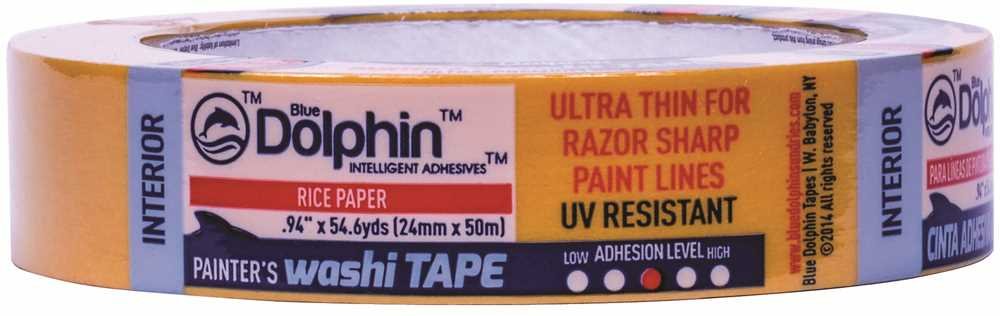 Linzer Tp Washi Sp 0200 Blue Dolphin Rice Paper Washi Tape, 2, 1.88 X 54.6 Yd