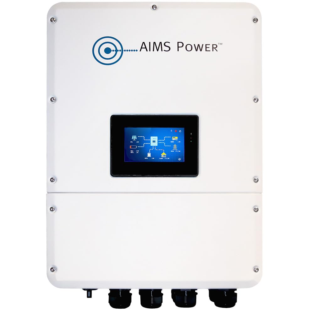 Hybrid Pure Sine Inverter Charger 4.6 kW Inverter Output 6.9 kW Solar Input Grid Tie & Battery Back Up