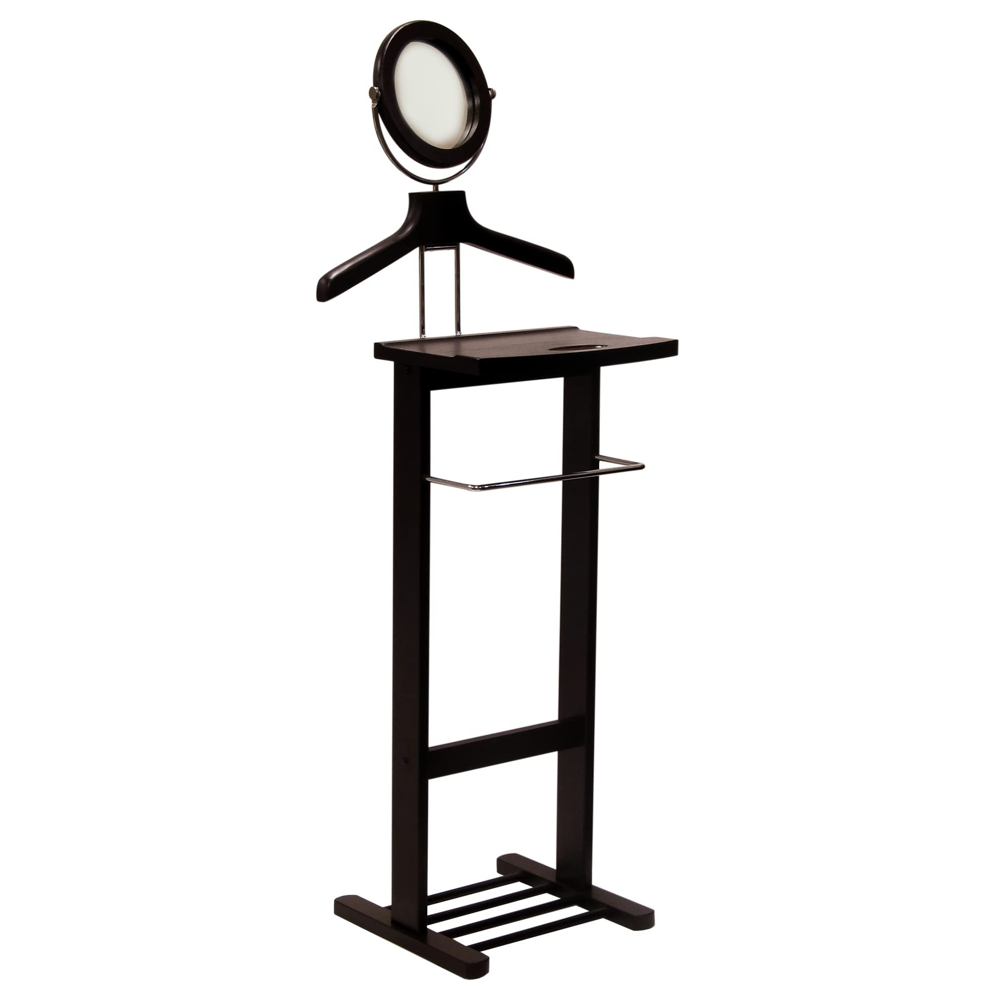 Casafoyer Carson Valet Stand with Mirror and Tray - Stylish Storage Solution ( Pack of 2 )