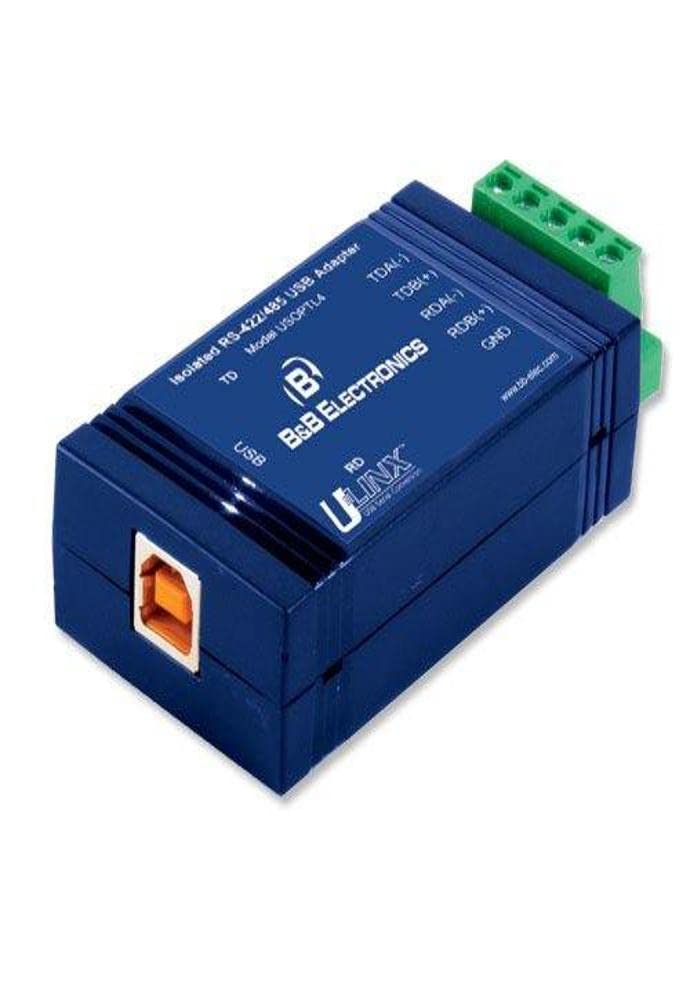 USB TO ISOLATED RS-422/485 WITH PLUG TERM BLACK AND LEDS