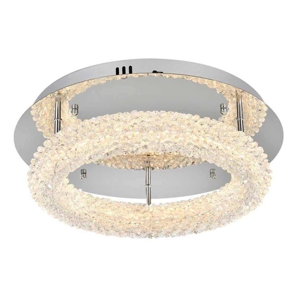Elegant Lighting Bowen 18' 1-Light Metal Adjustable Led Flush Mount In Chrome