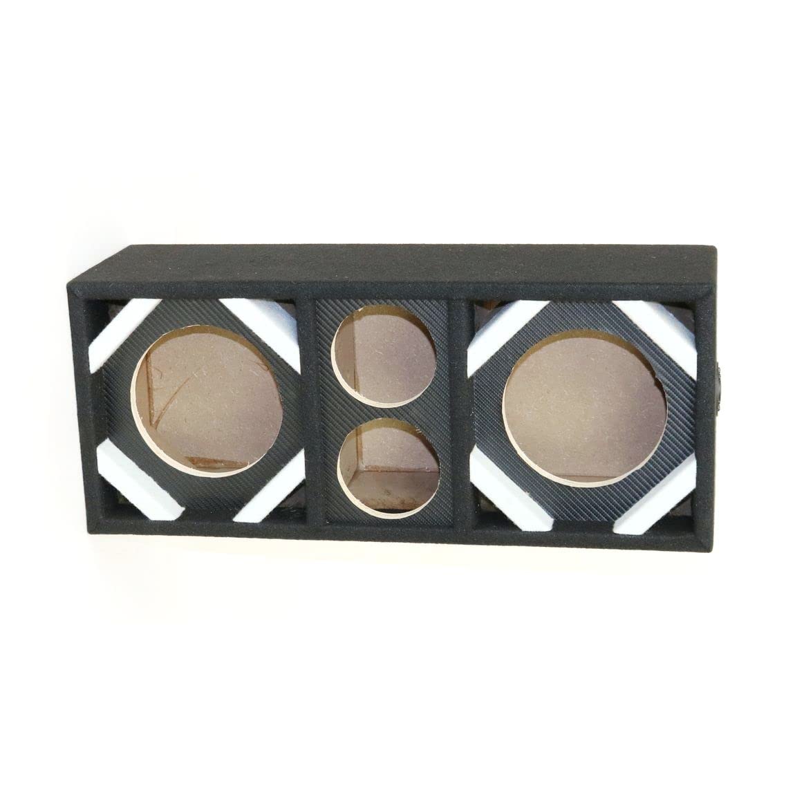 Two 6-in Woofers plus Two Tweeters Carbon Texture Black Empty Chuchera Speaker Enclosure