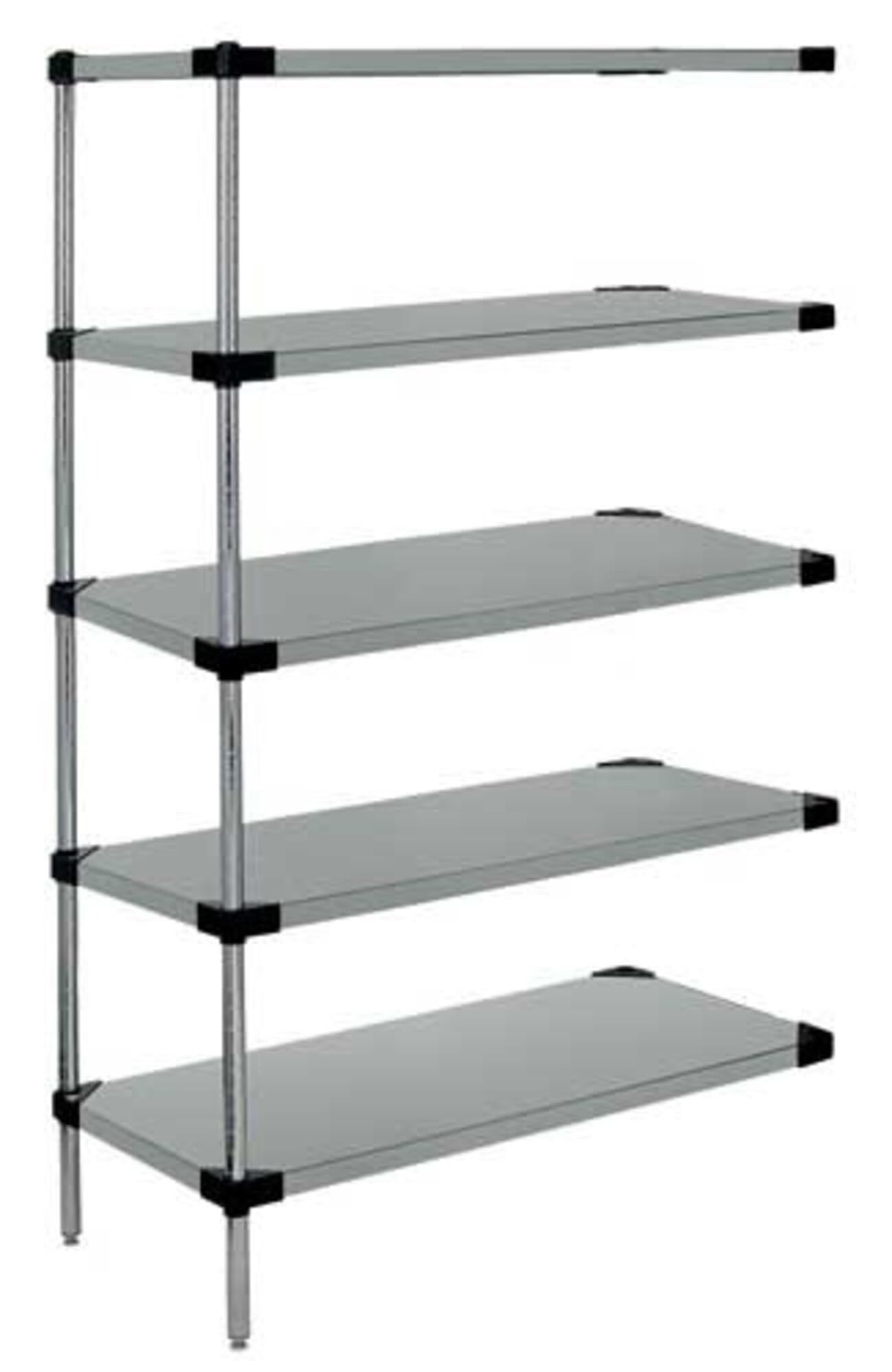 Galvanized 5 Solid Shelf ADD-ON KIT 54in