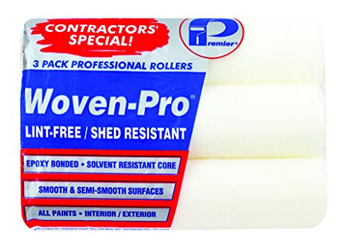 Premier 9 X 3/8 Nap Shed Resistant Roller Cover, 3 Pack, Woven-Pro, 3Lf38