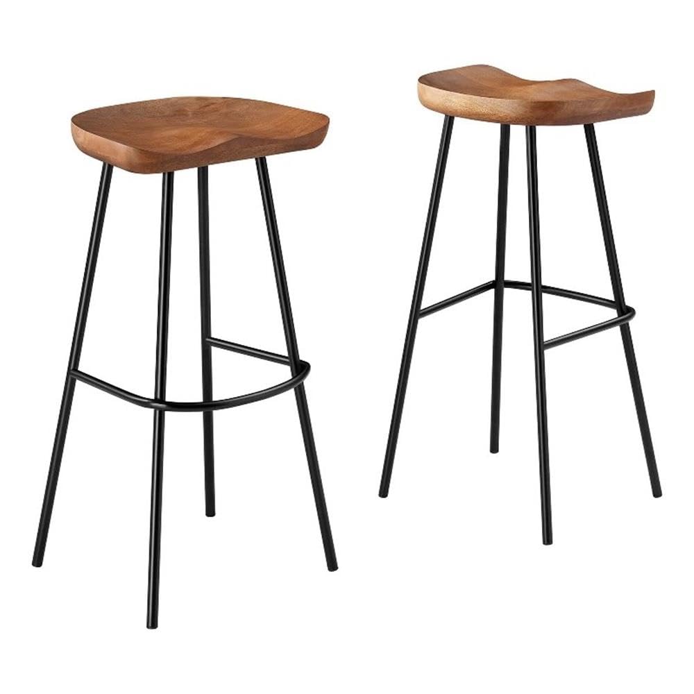 Concord Backless Wood Bar Stools - Set of 2
