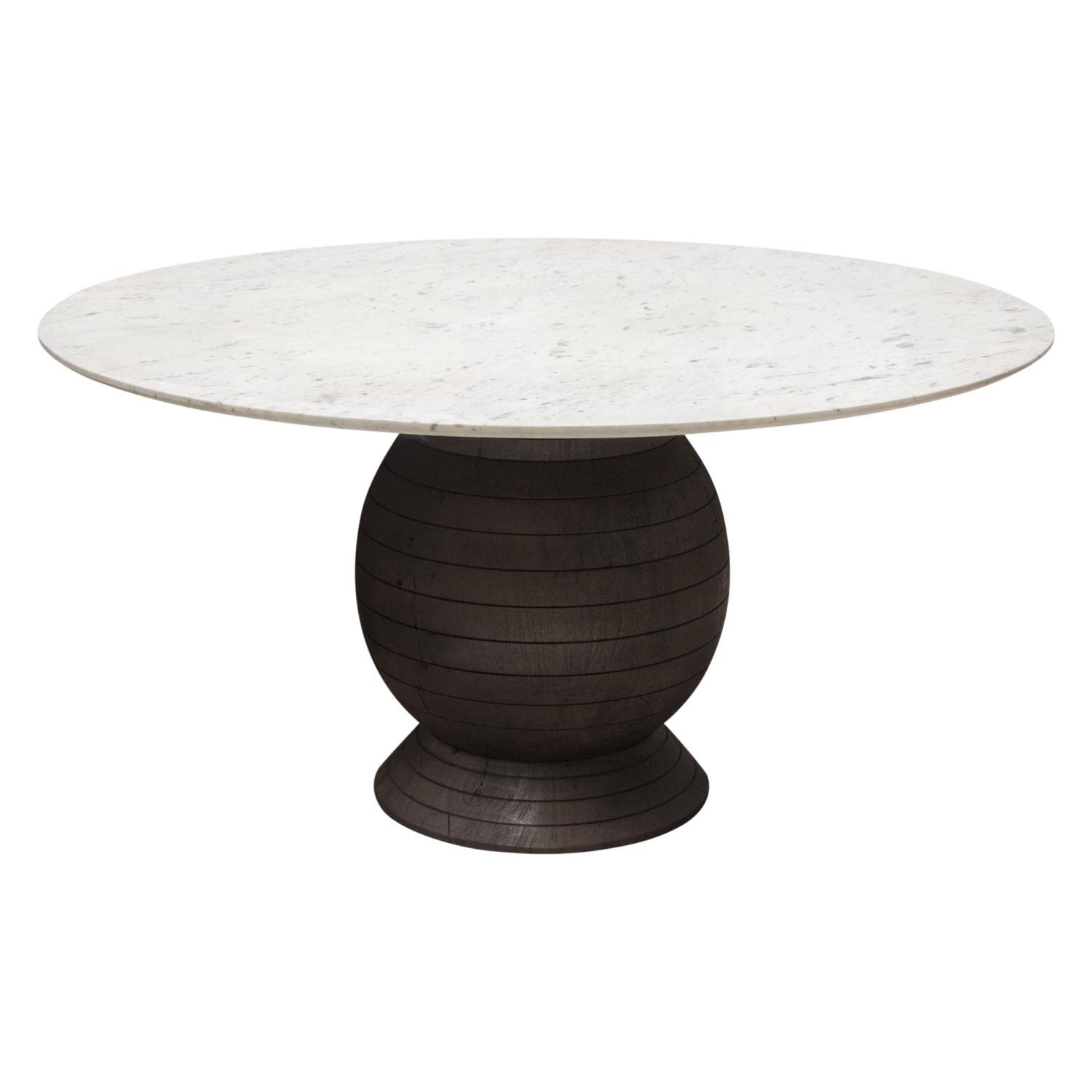 Ashe Diamond Sofa Round Dining Table With Genuine White Marble Top Ashedtma