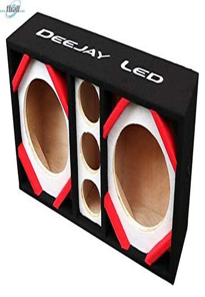 Two 10-in Woofers plus Three Tweeters WHITE Empty Chuchera Speaker Enclosure