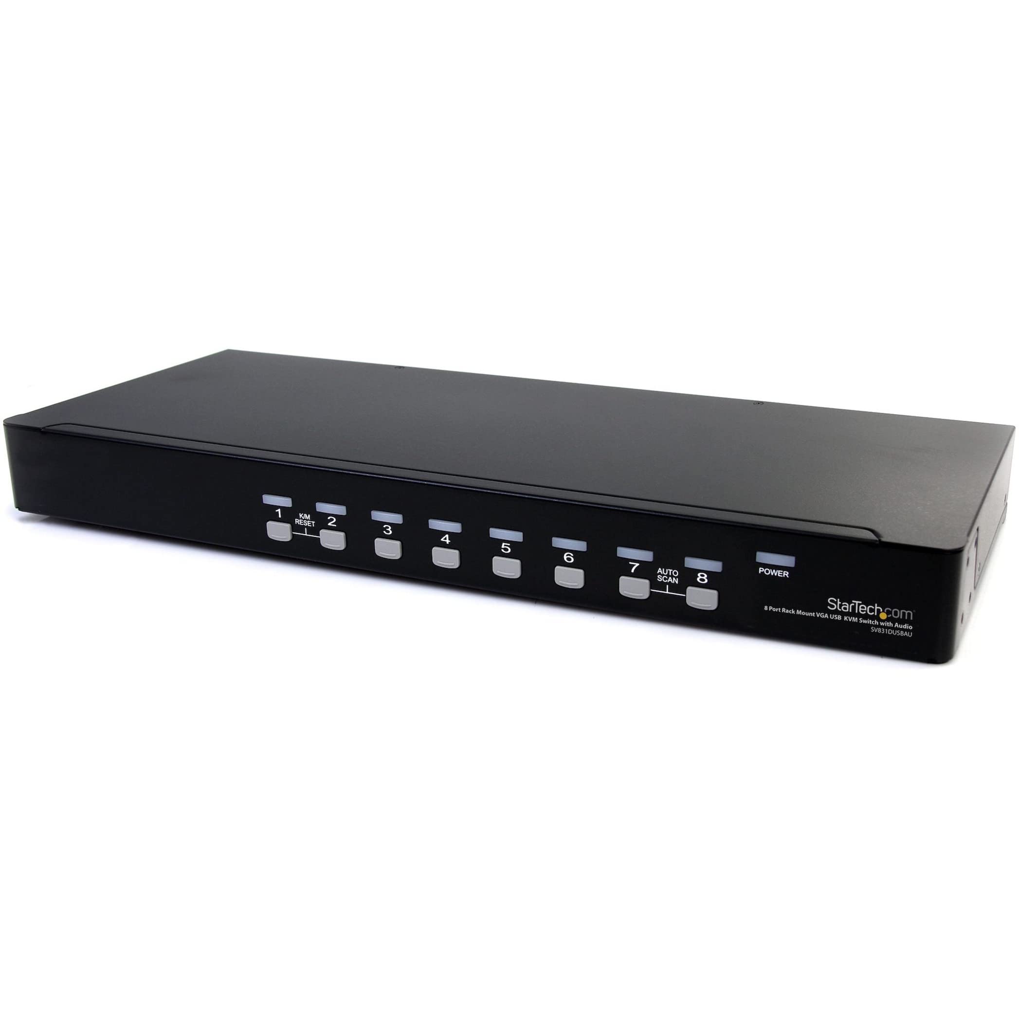8PORT USB KVM SWITCH 1U RACKMOUNT WITH AUDIO CABLES