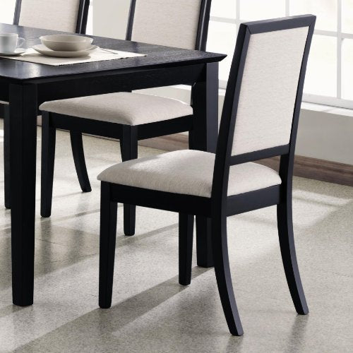 Benjara Benzara Dining Side Chair With Seat And Back, Set Of Two, Black,