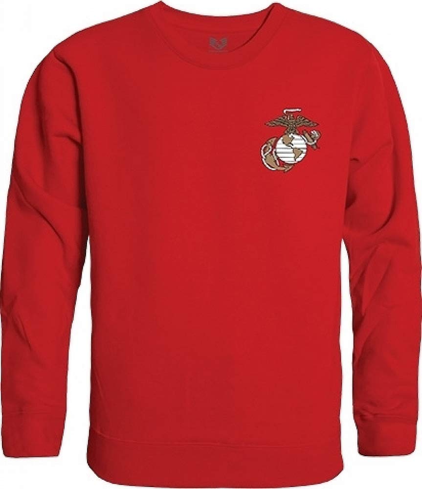 Graphic Crewneck, USMC, RED, 2X
