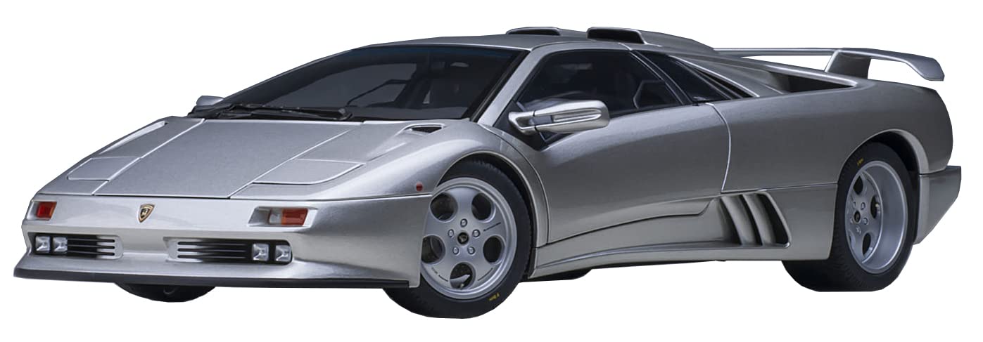 Lamborghini Diablo SE30 Jota Titanio Silver Metallic 1/18 Model Car by Autoart
