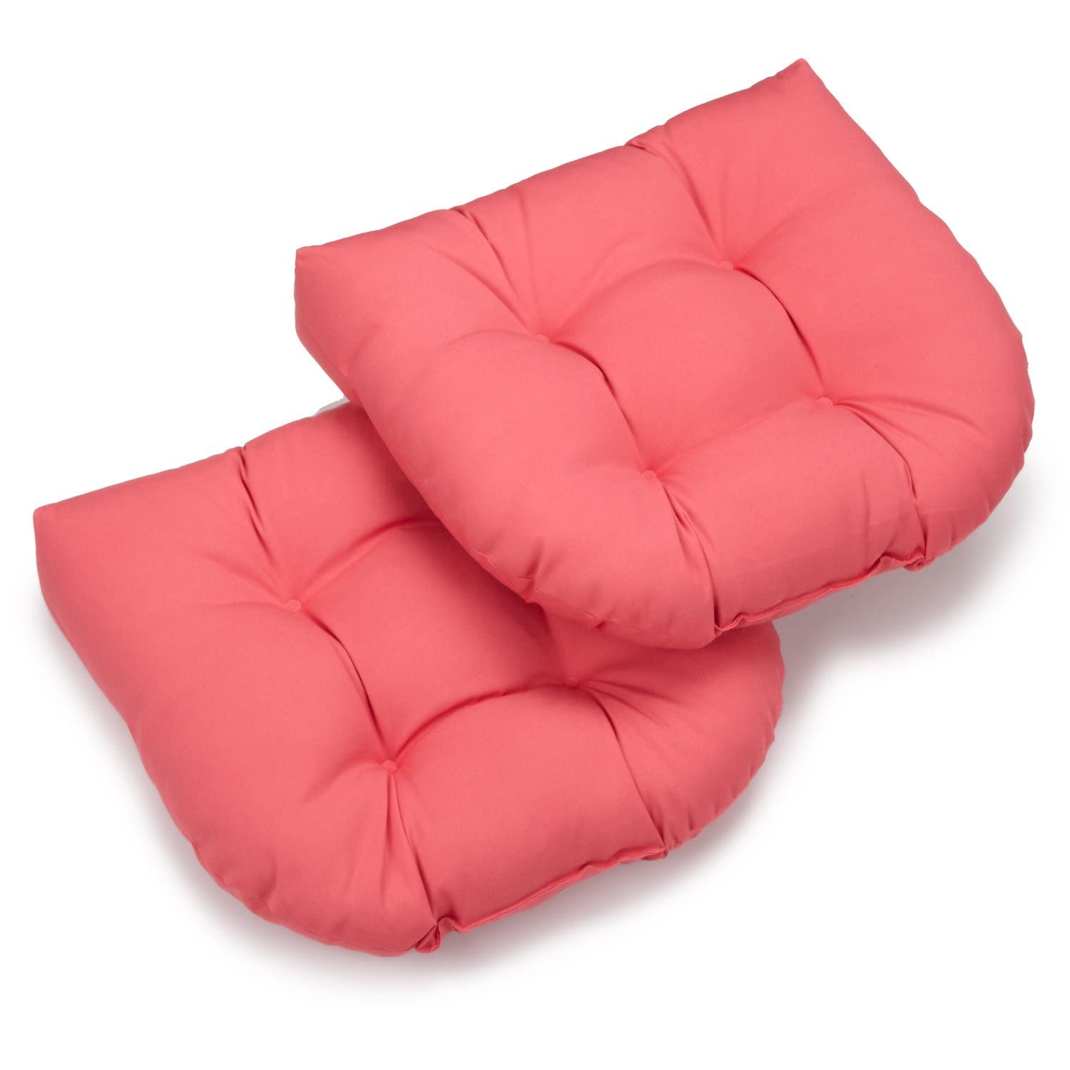 19-inch U-Shaped Twill Tufted Dining Chair Cushions (Set of 2)