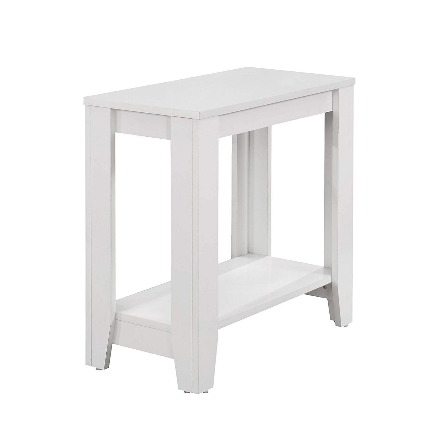 Accent Table, Side, End, Nightstand, Lamp, Living Room, Bedroom, Laminate, White, Transitional
