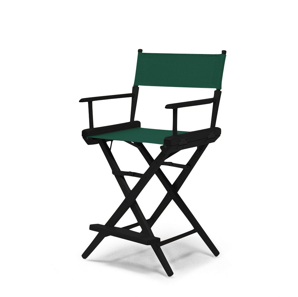 Telescope Casual World Famous Counter Height Director Chair With Varnish Finish and Navy Fabric
