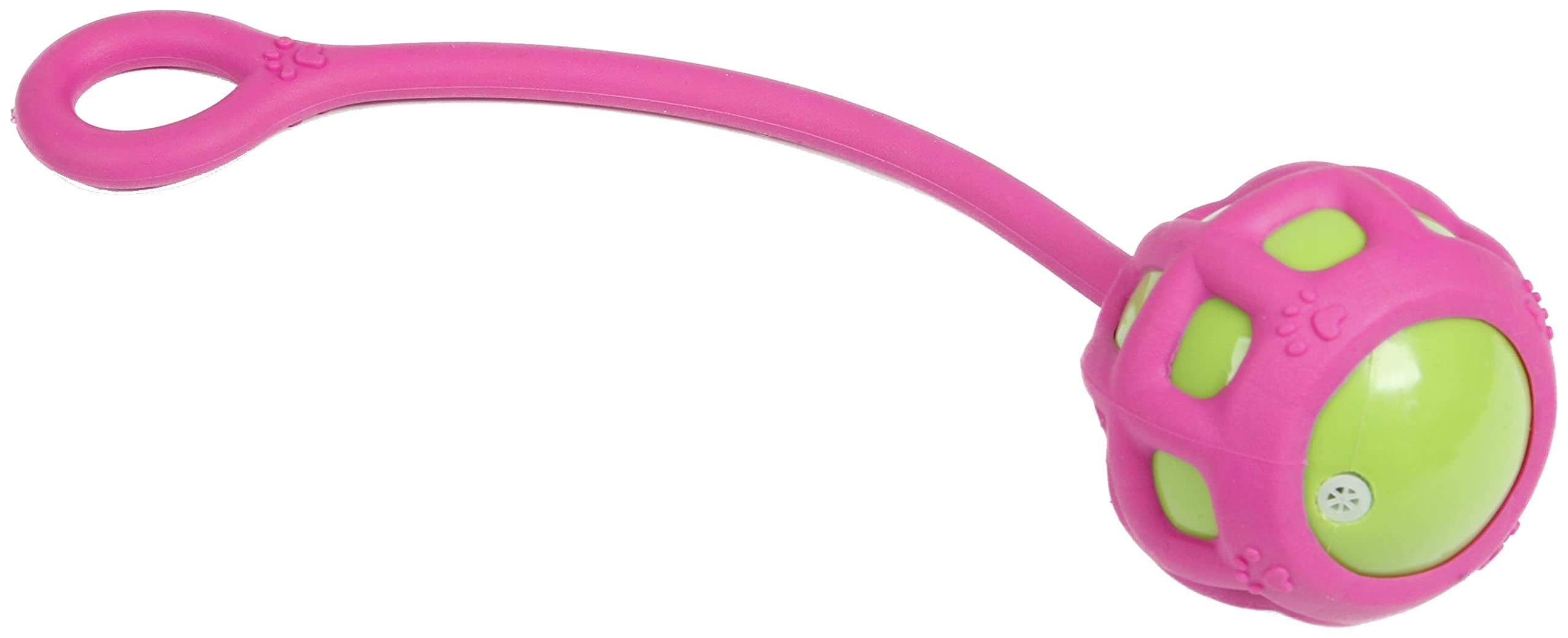 Pet Life  Tug-O-Warp Fetching Tugging and Chew Squeaking TPR Dog Toy - One Size / Pink