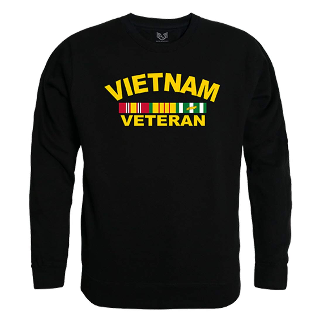 Graphic Crewneck, Vietnam Vet, Black, M